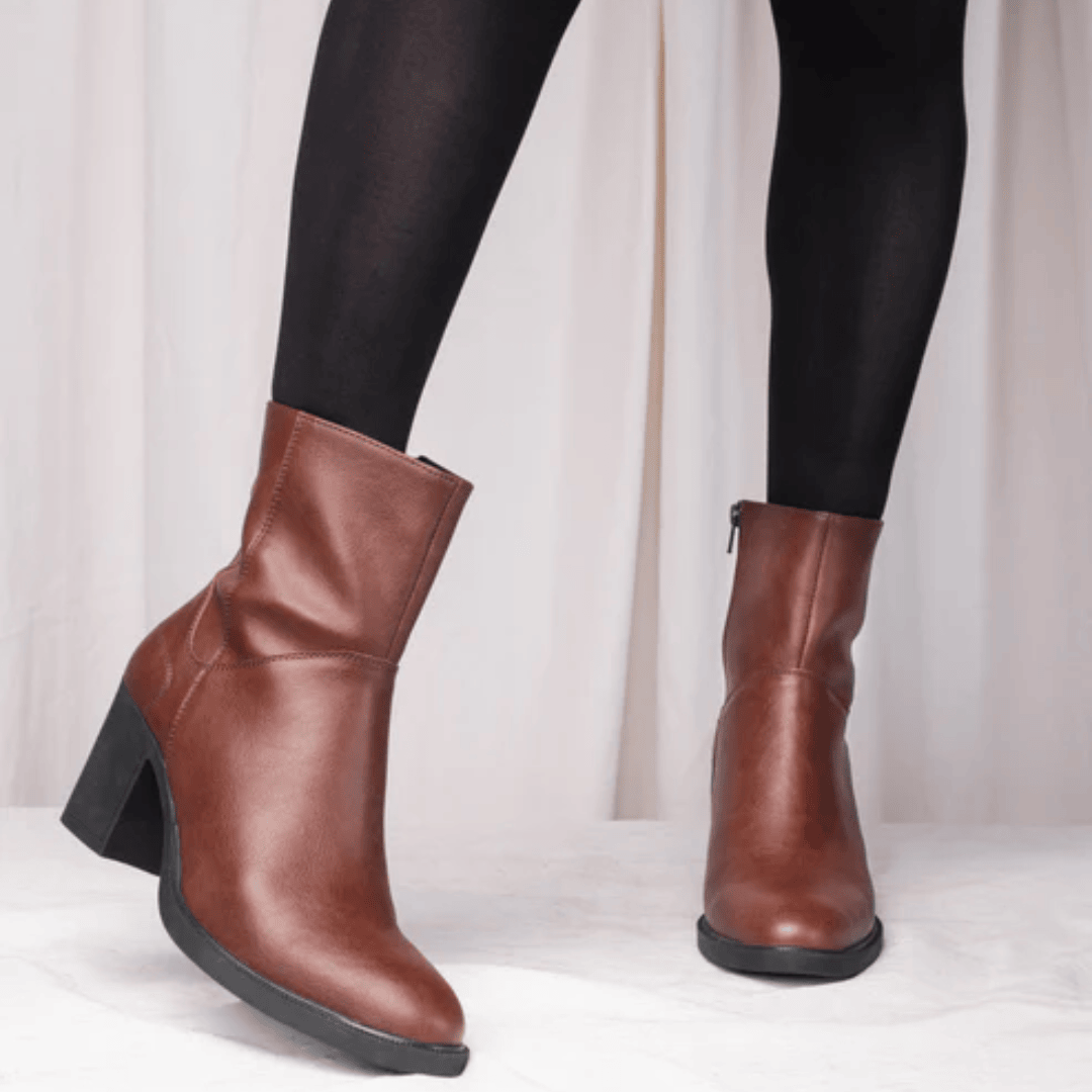 Zipper Closure Microfiber Boots
