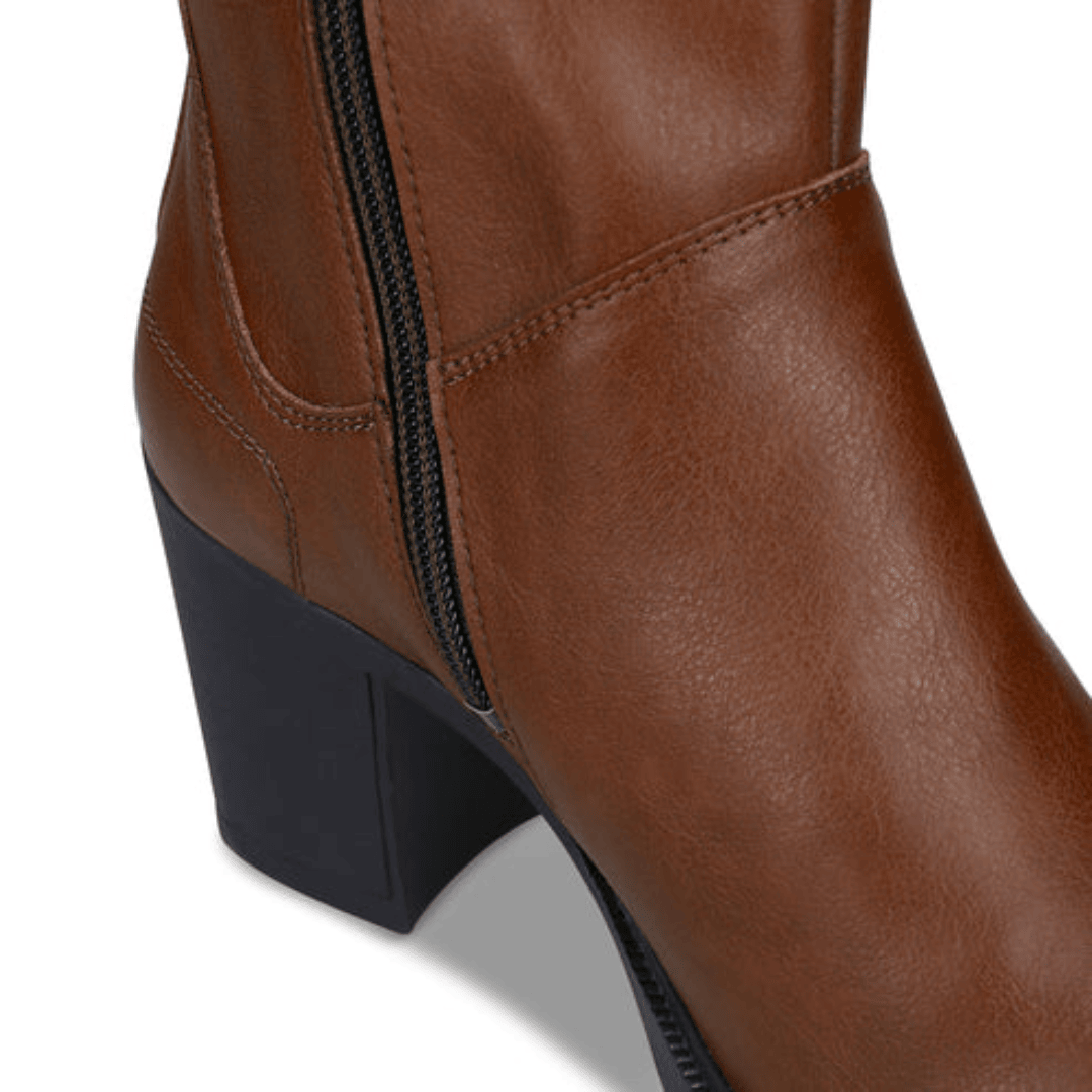 Zipper Closure Microfiber Boots