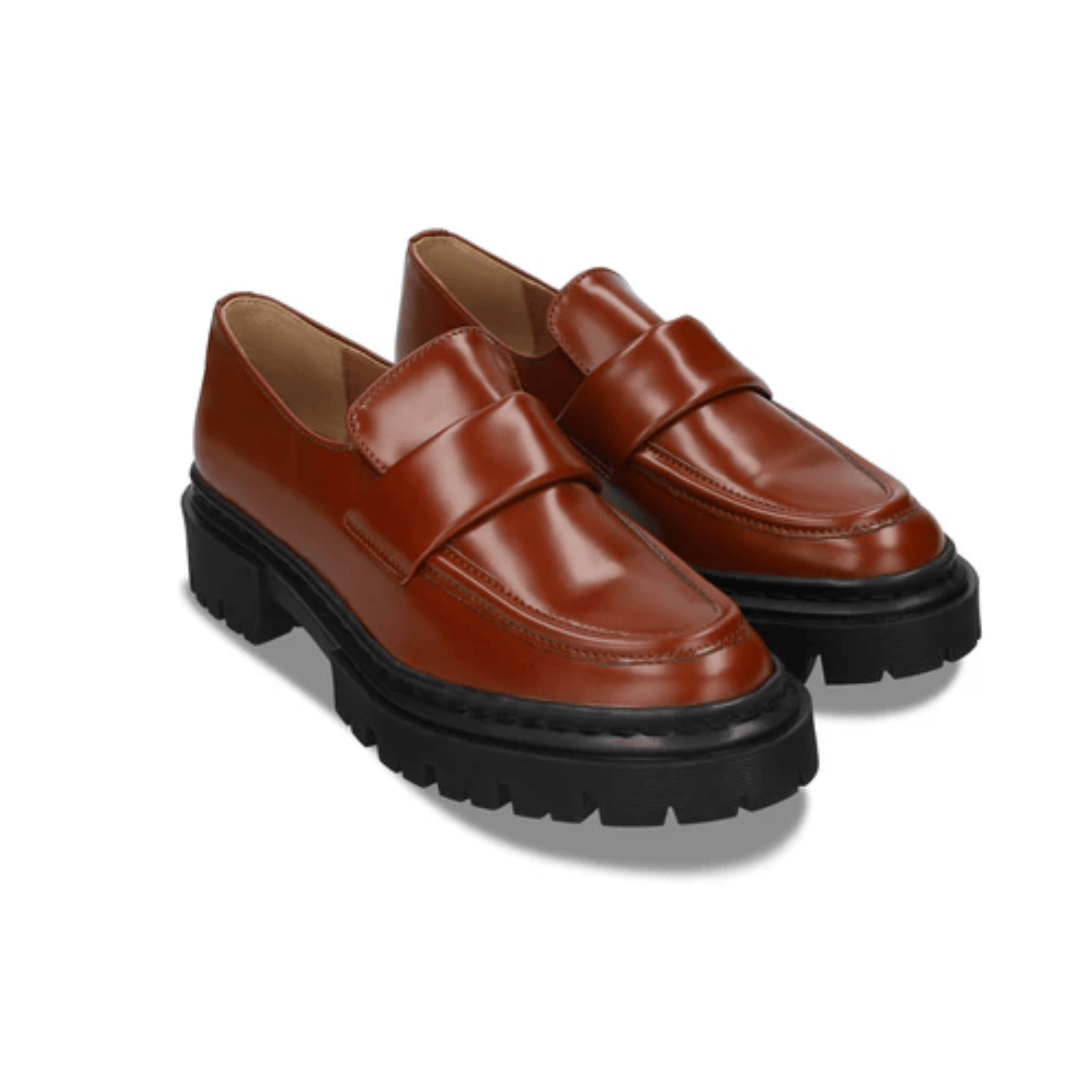 Microfiber Slip-On Loafers with Foot Strap