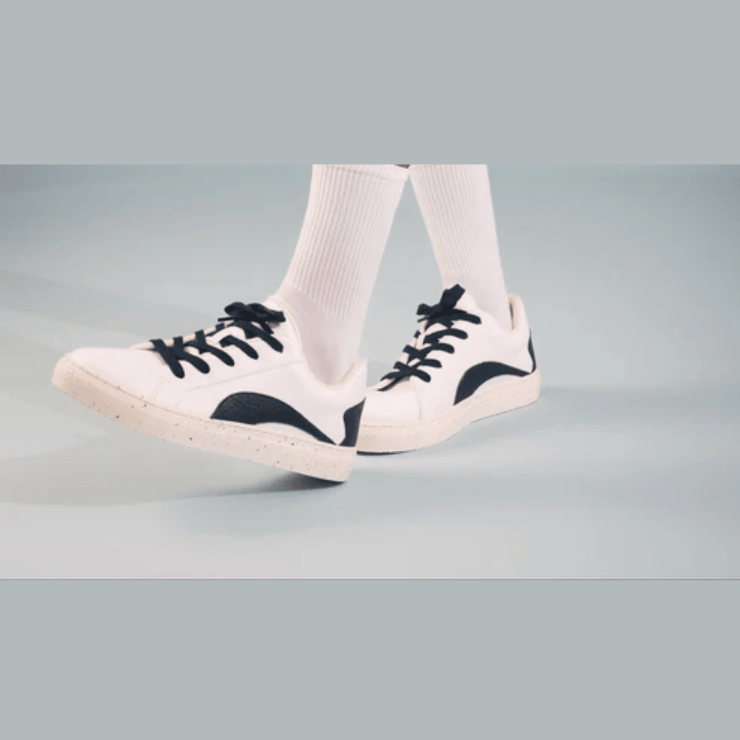 Blue Plant-Based Detail Sneakers