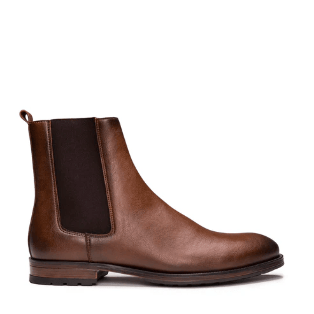 Brown Ankle Boots with Low Heel