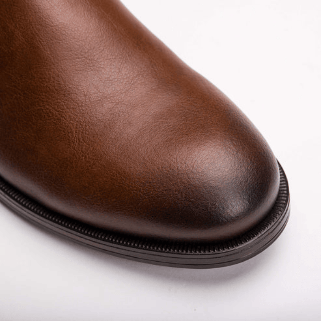 Brown Ankle Boots with Low Heel