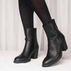 Zipper Closure Microfiber Boots