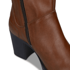 Zipper Closure Microfiber Boots
