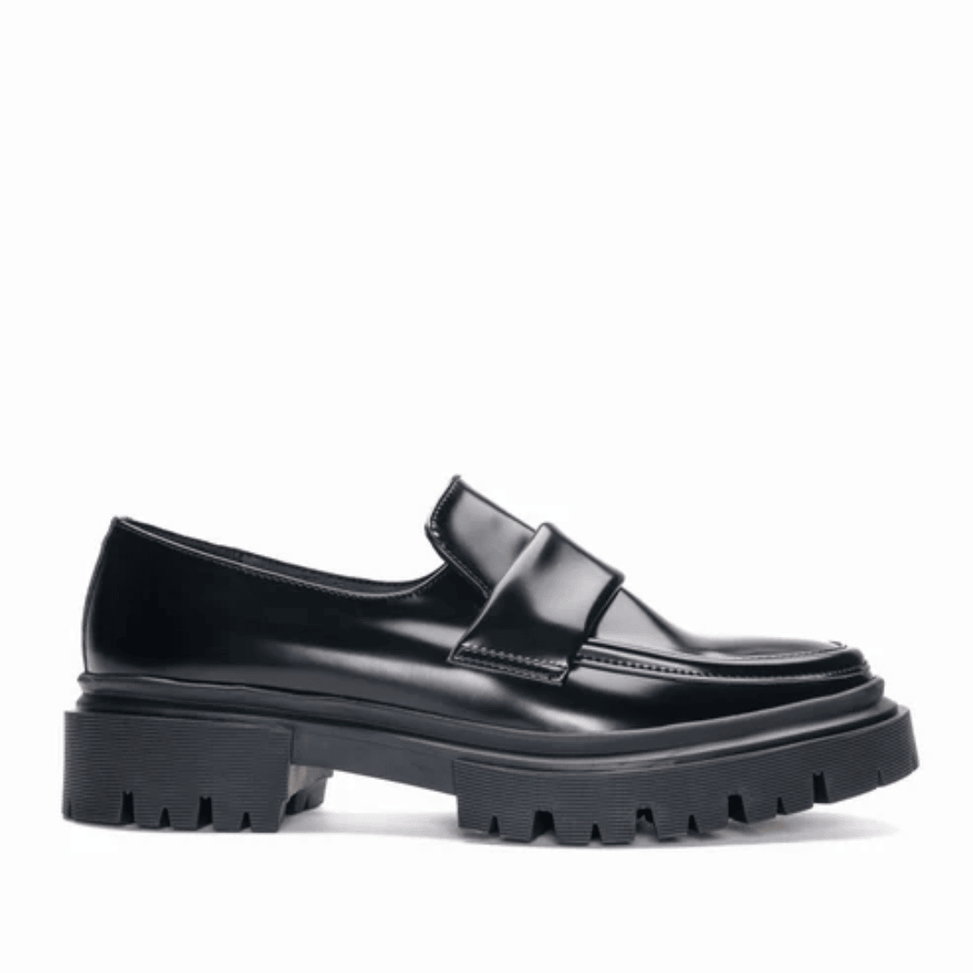 Microfiber Slip-On Loafers with Foot Strap