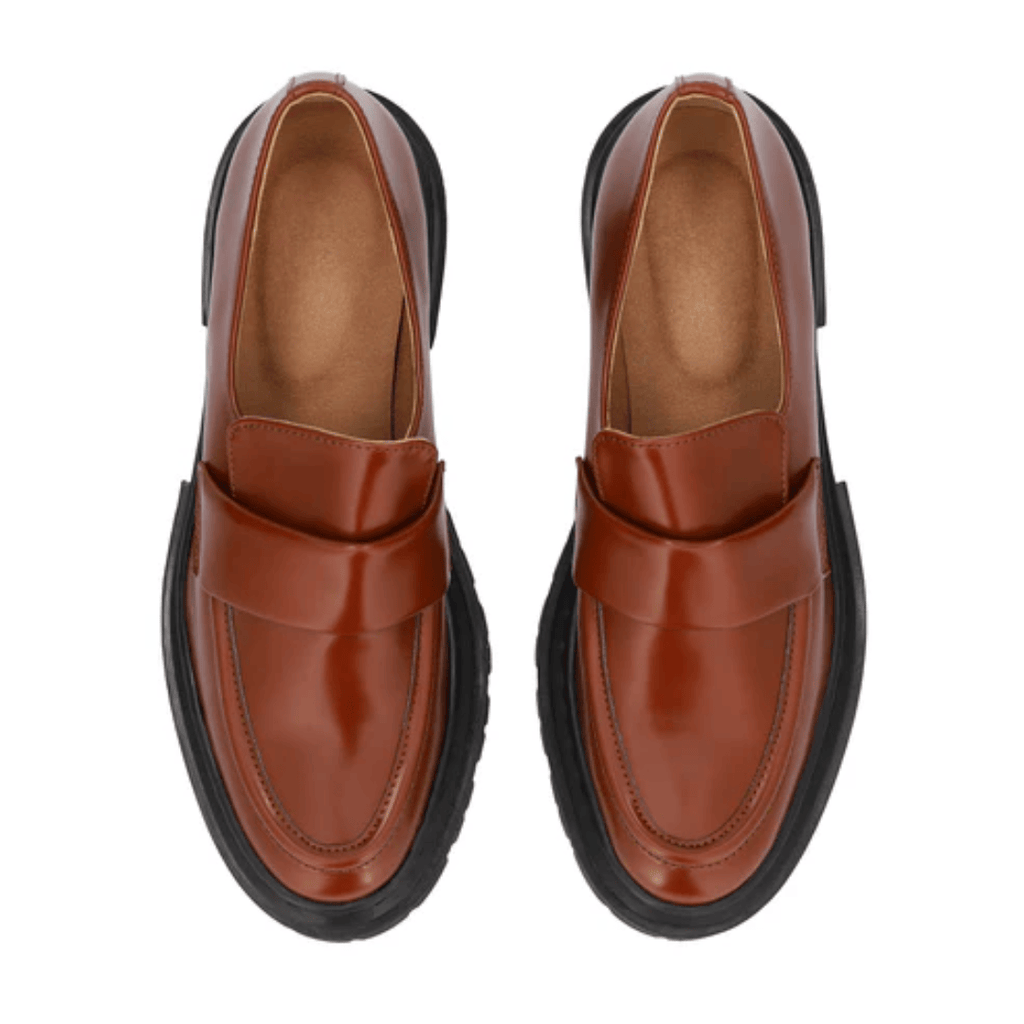 Microfiber Slip-On Loafers with Foot Strap