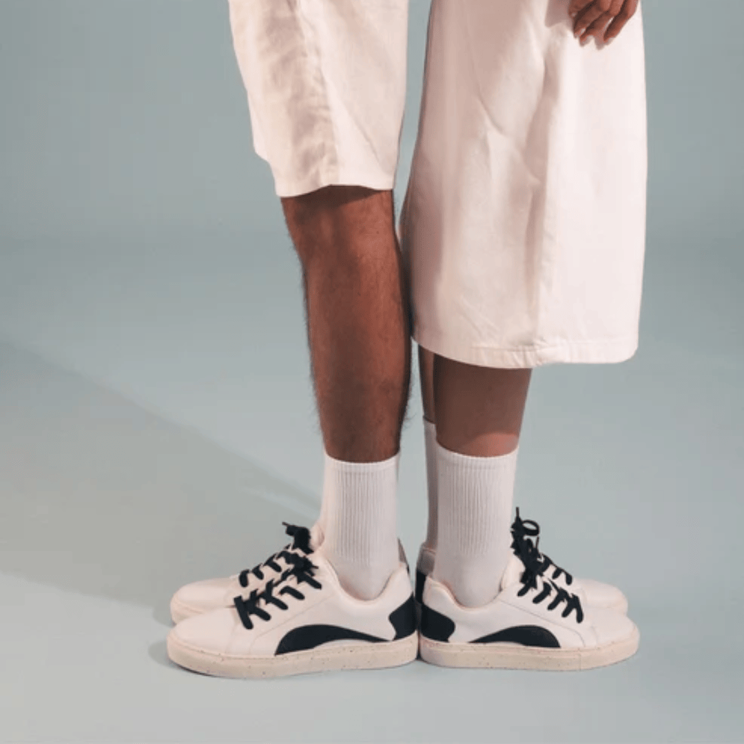 Blue Plant-Based Detail Sneakers