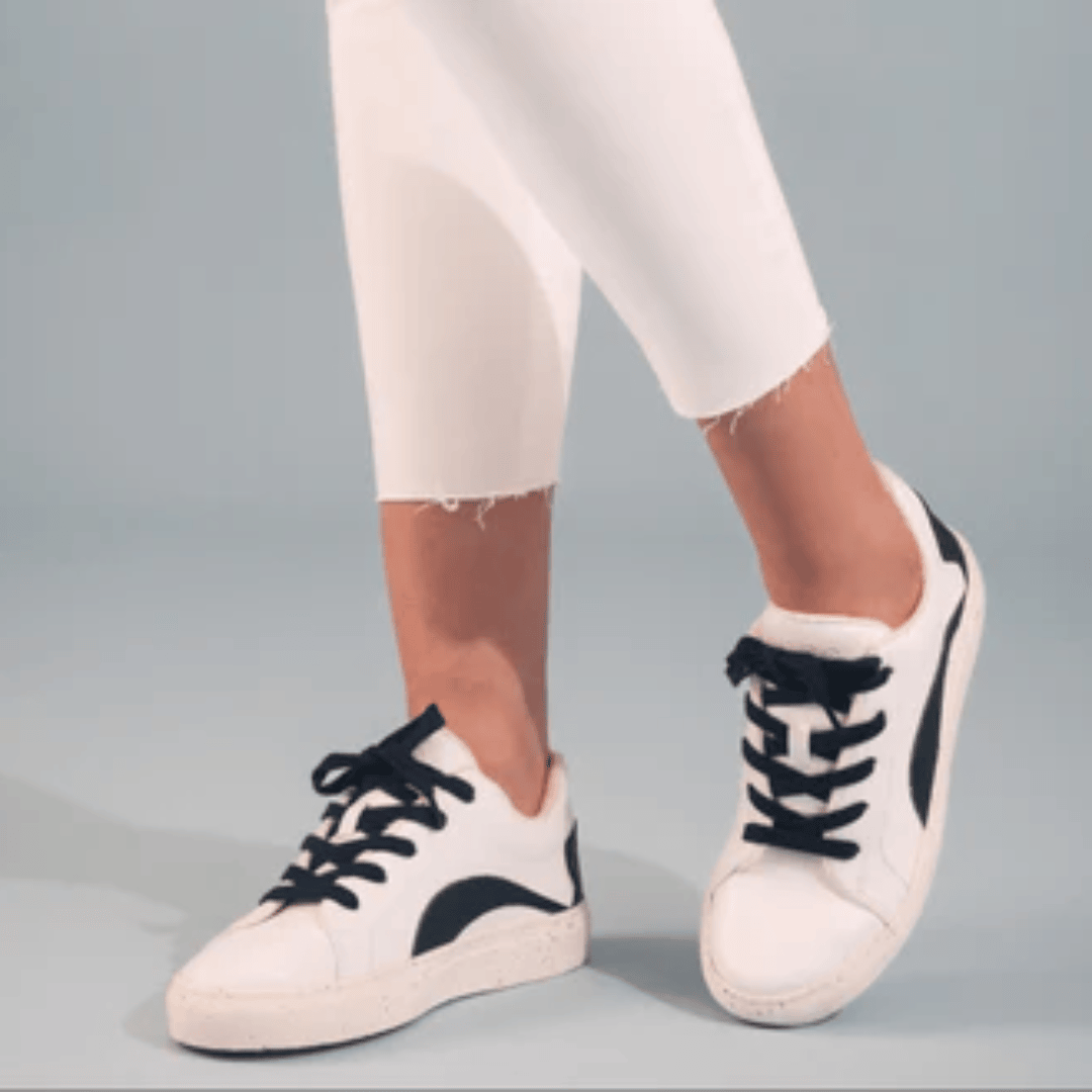 Blue Plant-Based Detail Sneakers