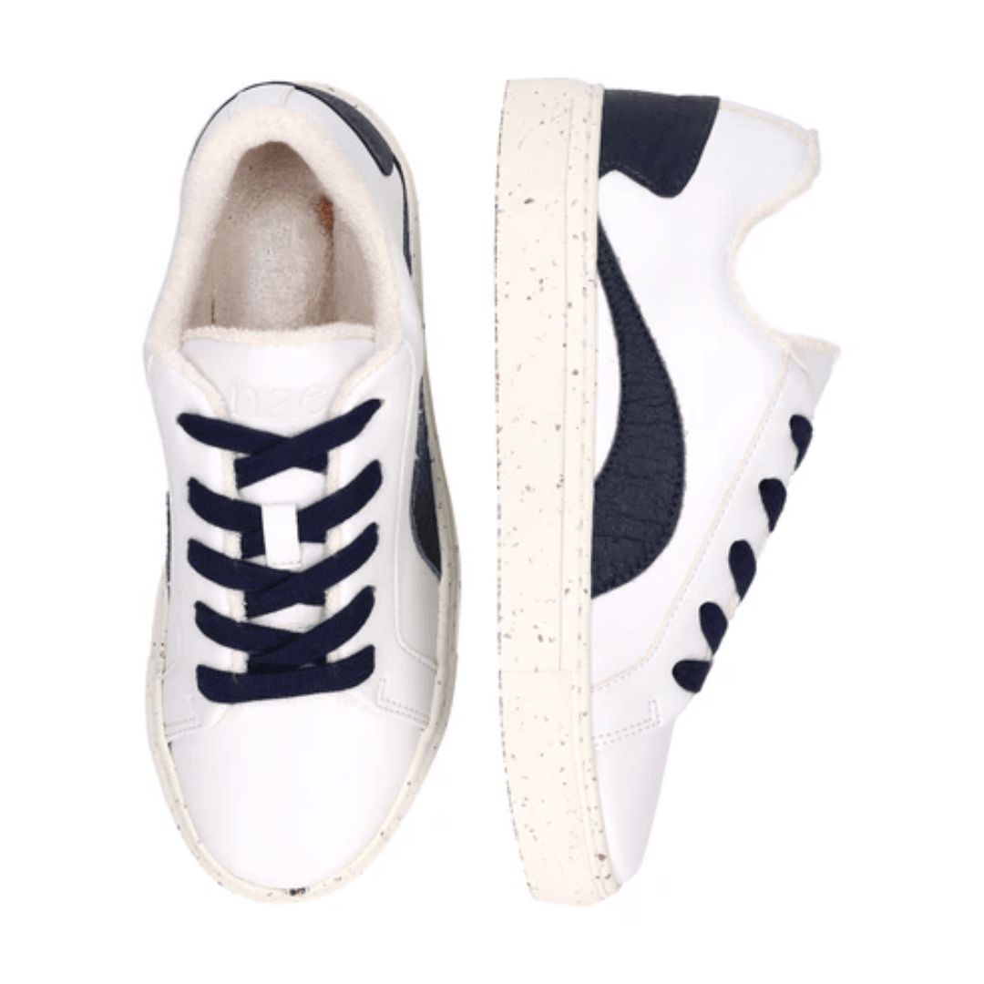 Blue Plant-Based Detail Sneakers
