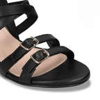 Black Heels with Buckle Closure