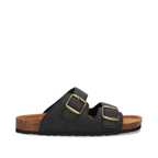 Black Sandals with Buckle Closure