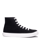 Black High-Top Lace-Up Sneakers