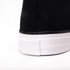 Black High-Top Lace-Up Sneakers