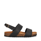 Black Flats Sandals with Wide Strap