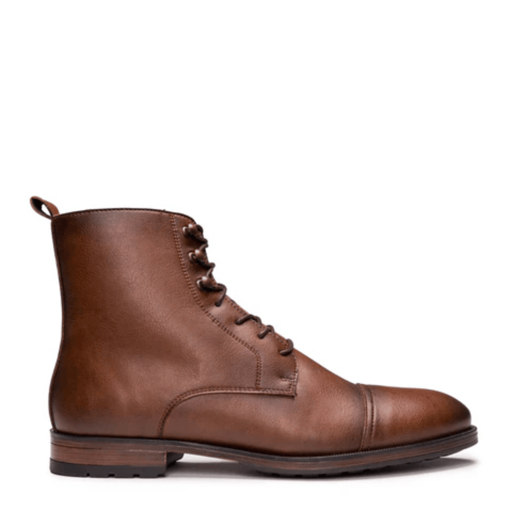Brown Derby Boots with Zipper